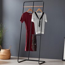 트레벨 모먼트 옷걸이 3단 스탠드 행거, 블랙