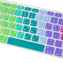 맥북 프로 레티나 13 호환 실리콘 키스킨, 레인보우, 1개