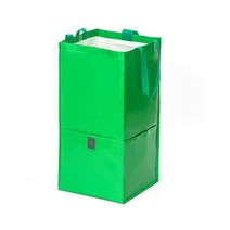 올비아 롱 멀티 바스켓 장바구니 분리수거함, 그린, 1개