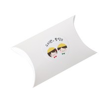 반달상자 100p + 노랑모자 우리반홧팅 스티커 100p, 화이트, 1세트