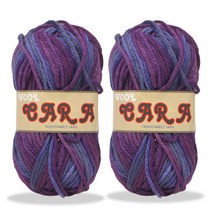 미소털실 카라 뜨개실 90g x 2p, 923 바이올렛믹스