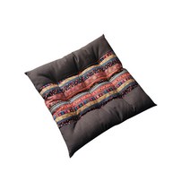 윰스 에스닉 패턴 린넨 사각 방석 고정스트랩 40cmX40cm 1개