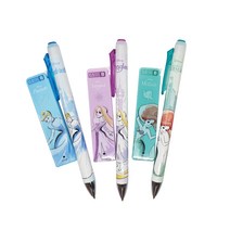 디즈니프린세스 신데렐라 라푼젤 인어공주 샤프 + 샤프심 A 3종세트, 0.5mm, 1세트