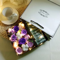 러블리팜 비누꽃 블링블링 플라워 용돈 박스, 퍼플