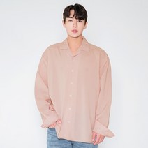 빅사이즈클럽 남성용 CRAMP 오픈카라 긴팔 셔츠