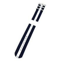 GRAYCO 스마트워치 2피스 나토밴드 24mm, NAVY and WHITE, 1개