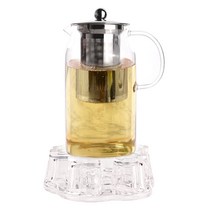 티어스 유리 티포트 TS-03 + 하트 티워머 투명 세트, 혼합색상, 1100ml