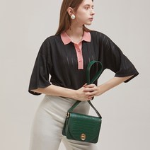 앤오즈 아일미니 크로크 레더 숄더백
