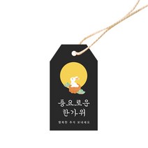 도나앤데코 해나 소원비는 토끼 태그 3.5 x 6.5 cm 100p + 면끈 100p, 혼합색상, 1세트