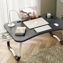 OnlyOne 수납 서랍 노트북 테이블 T-1000, 블랙