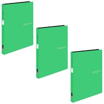 에코청운 A4 불투명 칼라칩 미니 O링 바인더 3공, 초록, 3개