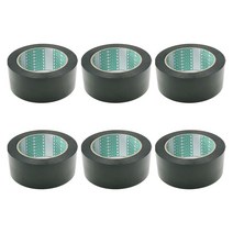 대용량 칼라 박스 테이프 5.5cm x 100m, 블랙, 6개