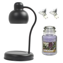 양키캔들 라지자 + 소담 캔들워머 + 전구 2p 세트, 워머(블랙), 캔들(라일락블라썸)