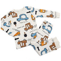 메이키즈 남아용 빠방이 오가닉 30수후라이스 상하의 세트