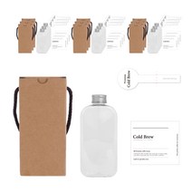알루미늄실버캡 납작페트 공병 300ml + 클래식 콜드브루 스티커 2종 세트, 10세트