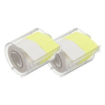 모모팝 메모롤 점착 메모지 테이프 25mm, 아이보리, 레몬, 2개