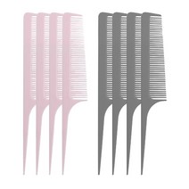 글로스앤글로우 포켓 미니 꼬리빗 2종 x 4p 세트, 혼합색상, 1세트