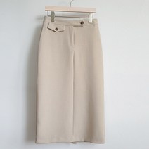 비조 장식 사이드 버튼 스커트