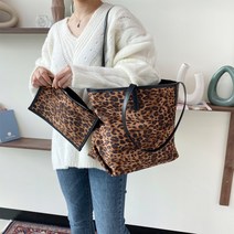 고앤비 레오파드 쇼퍼백 bg458