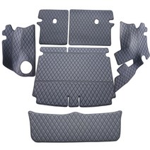 차팡 일반원단 트렁크매트 풀세트 + 벨크로 까끌이 15p + 보들이 15p, 블랙 앤 블랙, 니로 노블레스 5인승 2020년형(스피커 유), 기아
