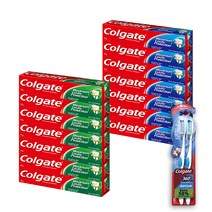 콜게이트 치약 플레이버 175g x 7p + 쿨민트 175g x 7p + 360 딥클린 칫솔 2p, 1세트