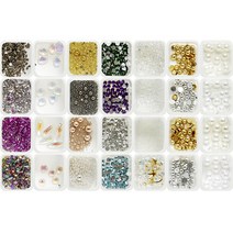 메이브라운 네일파츠 아트세트 F 토탈 28종 네일스톤 MSM31, 혼합색상, 1세트