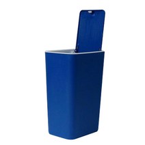 홈스웰 ONE BIN 원터치 인테리어 휴지통 8L, 딥블루, 1개