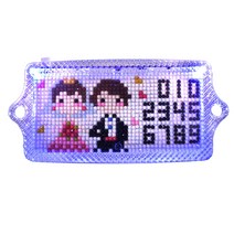 블링블링 LED 크리스탈 주차 비즈 큐빅 보석 십자수 DIY 키트, 웨딩(블루), 1개