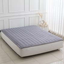믹스앤매치 로이 고정밴딩 침대패드, 심플그레이