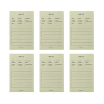 페이퍼리안 메이크 어 메모 메모패드, 위시리스트, 6개