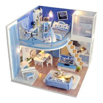 꼬미딜 DIY 미니어처하우스 중형 49 별빛하늘 다락방 + 제작도구, 혼합색상
