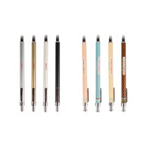 신지 메탈 미니 다이어리 볼펜 0.7mm 4종 + 미니 샤프 4종 세트, 혼합색상, 1세트