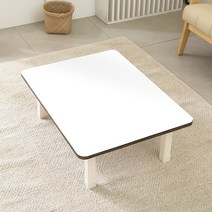 좌식 접이식 테이블 600 x 400 cm, 화이트 + 화이트(다리)