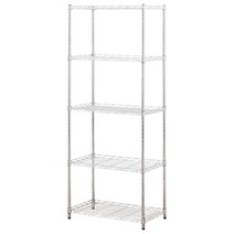 정리인홈 스텐레스 선반랙 600-5단 + 다용도 스텐 후크집게 10p + 이동용 바퀴 4p + 반코팅장갑, 1세트