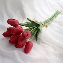 조화 소프트튤립 꽃다발 B13, 레드