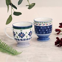 폴라브 굽머그 2종 세트, 체리, 클로버, 1세트