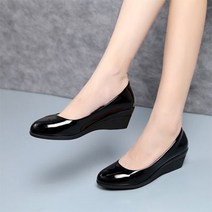 더플로우 둥근 코 웨지힐 샤이니