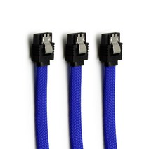 마하링크 SATA3 6Gb/s Lock 케이블 그물망 블루 ML-S3MBL, 3개, 0.5m