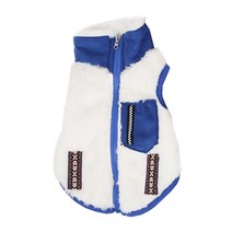 핑키밍키 강아지 후리스 집업, 화이트