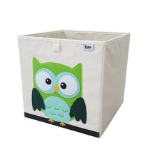버드시아 패브릭 정사각 수납 정리함, 부엉이