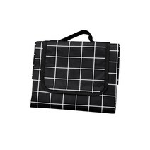 체크 감성 방수 피크닉 매트, 블랙