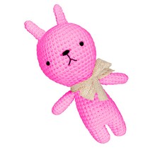 아이한코 뚱이 코튼 Big 손뜨개인형 뜨개질 DIY 패키지 + 꼬리방울 랜덤발송, 1세트, 068 네온핑크