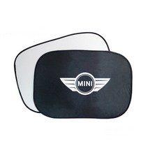 미니쿠퍼 2세대 선루프 햇빛가리개, 블랙 + 화이트(로고), 2개