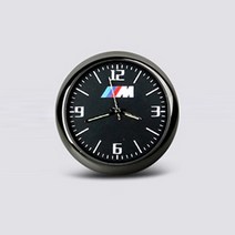 굿즈인홈 차량용 M로고 원형 커버 아날로그 시계 BMW, 1개