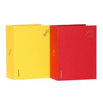 디자인웁스 모멘트 대용량 200 앨범 2종 세트, 옐로우, 다크레드, 50매