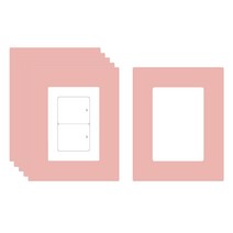 유니크 만능 점착 스위트 스위치 커버 스티커 6p, 로즈핑크