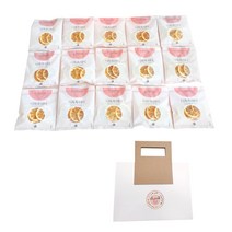 디톡톡 씨없이 말린 건조 레몬차 15p + 크라프트 손잡이 쇼핑백, 5g, 15개