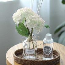 벚꽃수국 플라워 디퓨저 병 + 용액 100ml + 화이트수국 + 스틱 4p + 선물박스 세트, 7. 까시스