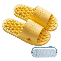 파메라 파스텔톤 욕실 슬리퍼 옐로 + 슬리퍼 거치대 블루 세트 T127, 1세트