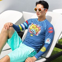 조이할리 남성용 붐붐 래쉬가드 상의, 블루